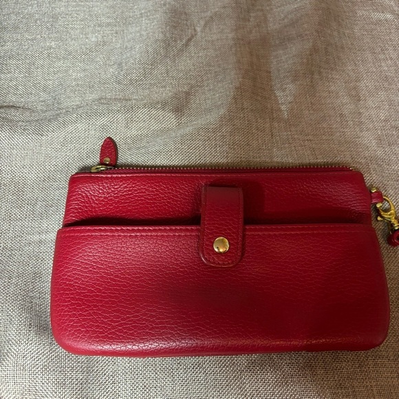 Lodis Olivia Red Italian Leather Wristlet Wallet Combo. NWOT - Picture 5 of 12